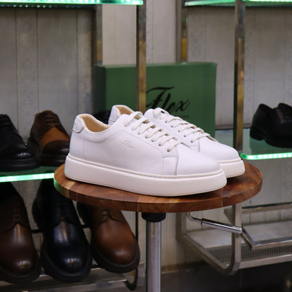 Baskets en cuir Blanc pour Hommes - Targa
