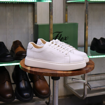 Baskets en cuir Blanc pour Hommes - Targa