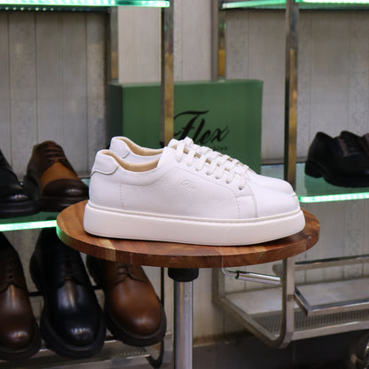 Baskets en cuir Blanc pour Hommes - Targa