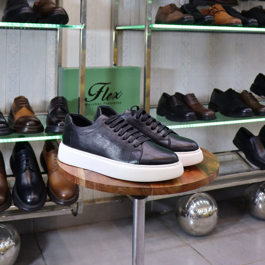 Baskets en cuir Noir pour Hommes - Targa