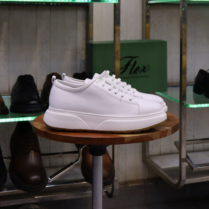 Basket En Cuir Blanc - Cala