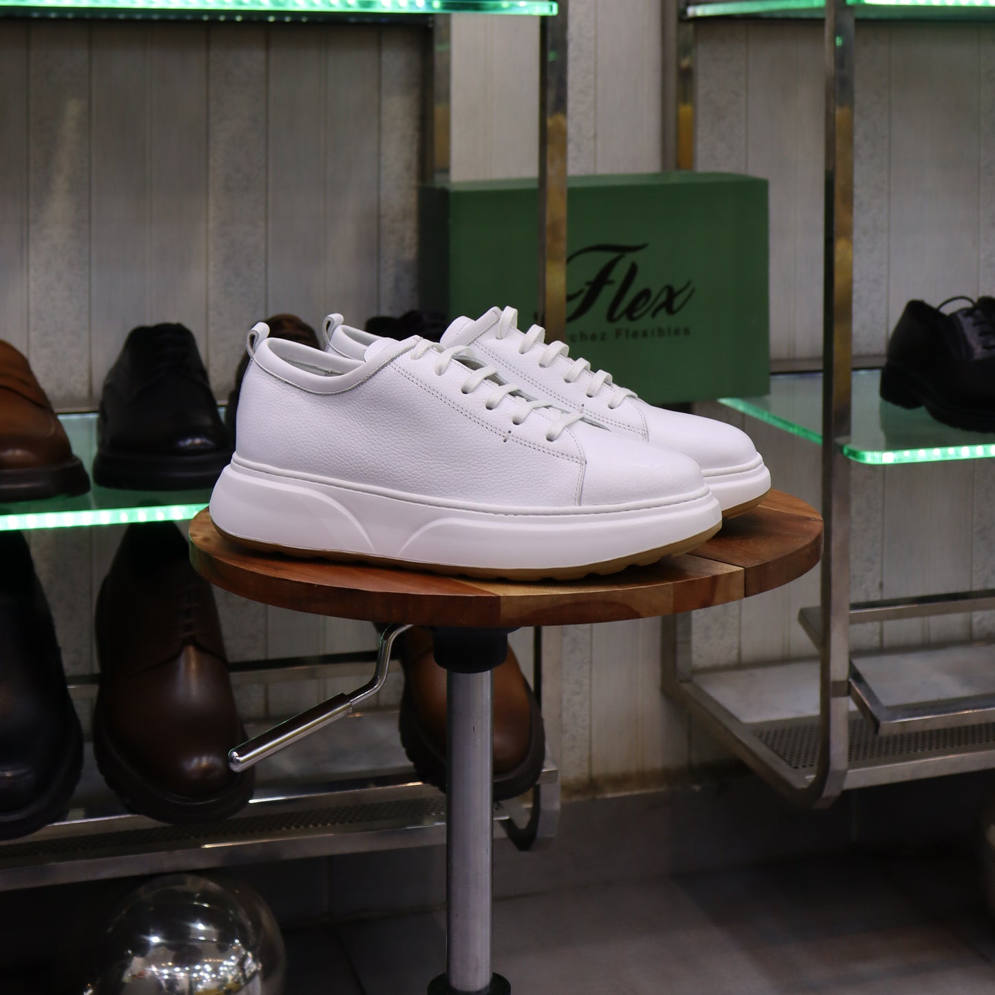 Basket En Cuir Blanc - Cala