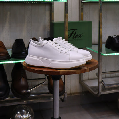 Basket En Cuir Blanc - Cala