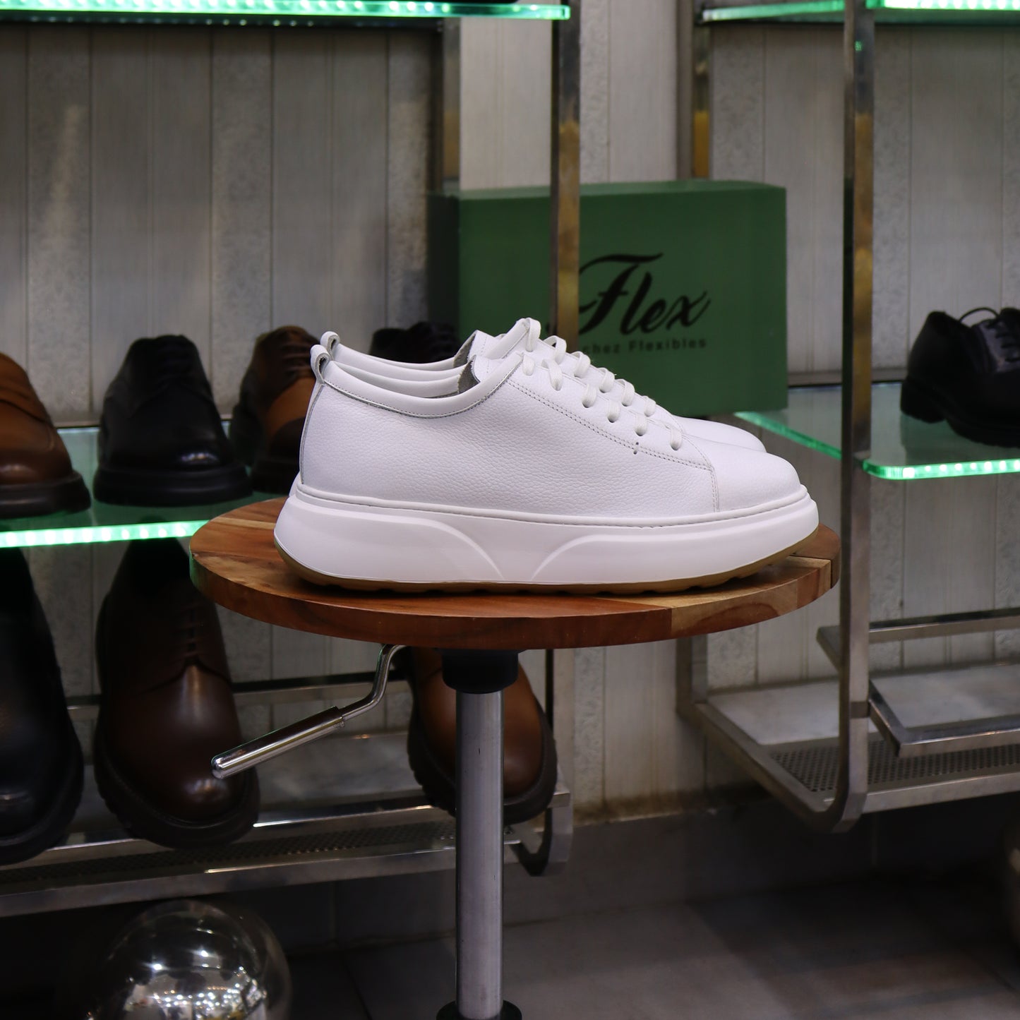 Basket En Cuir Blanc - Cala