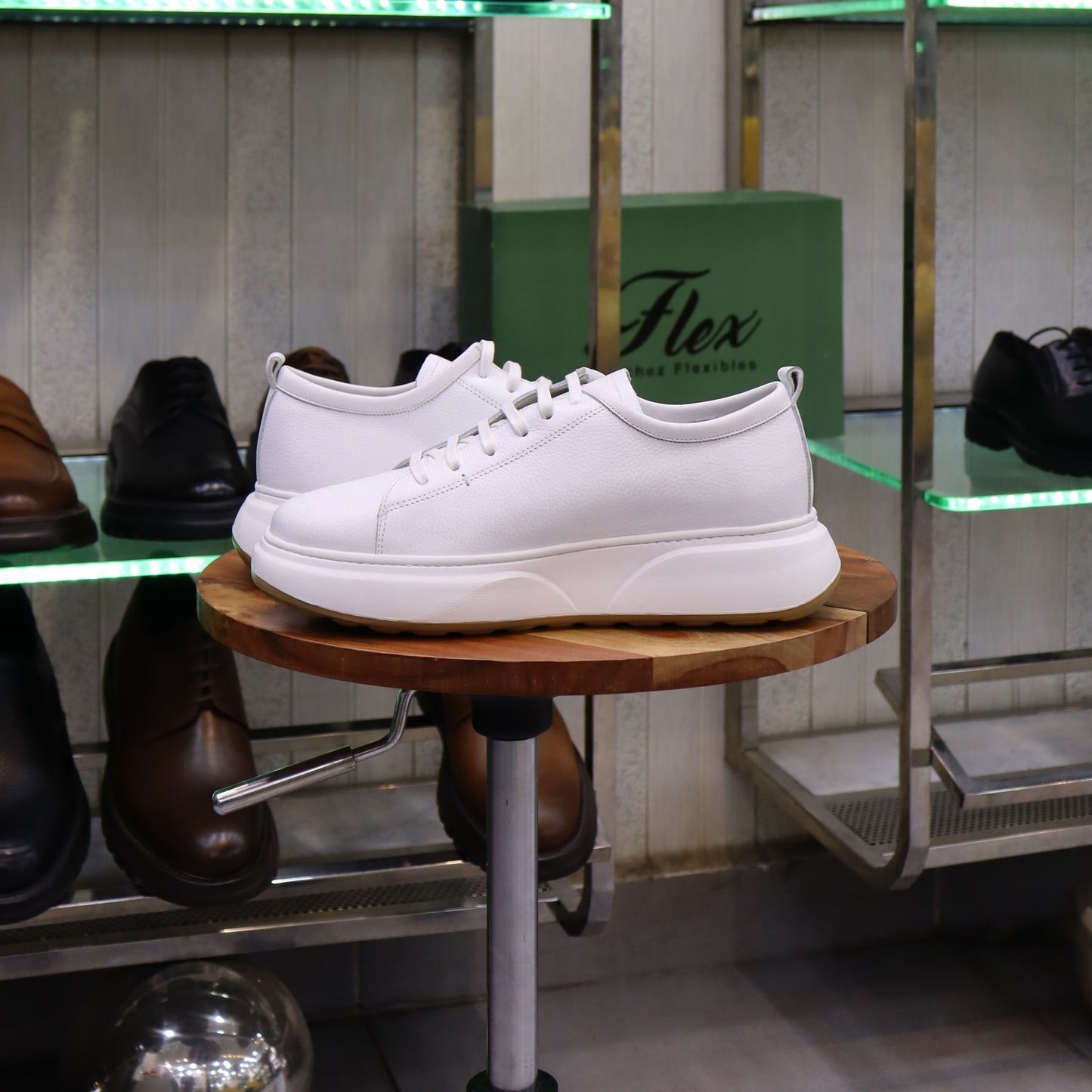 Basket En Cuir Blanc - Cala