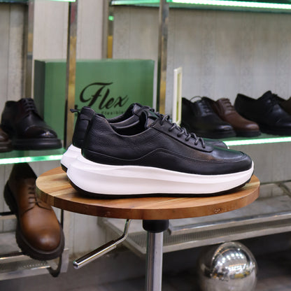 Basket En Cuir Noir - Ouazzane