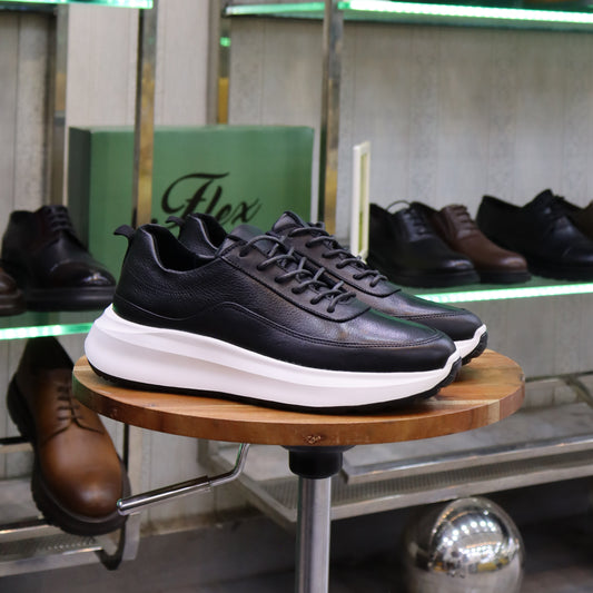 Basket En Cuir Noir - Ouazzane
