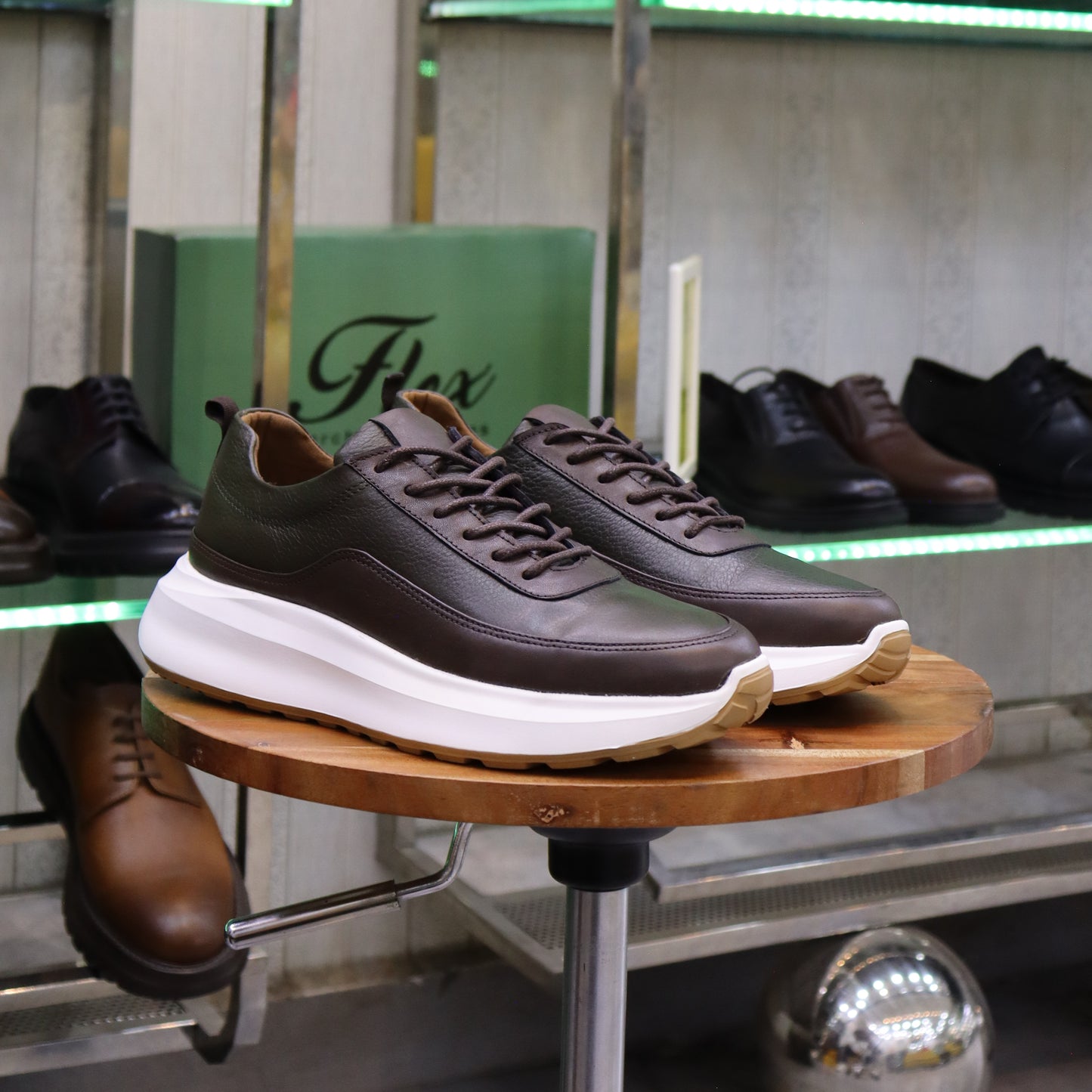 Basket En Cuir Marron - Ouazzane