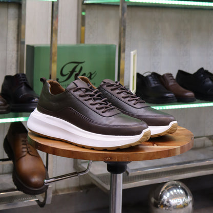 Basket En Cuir Marron - Ouazzane