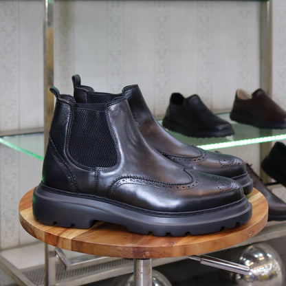 Bottine en Cuir Noir Hommes – Demnate