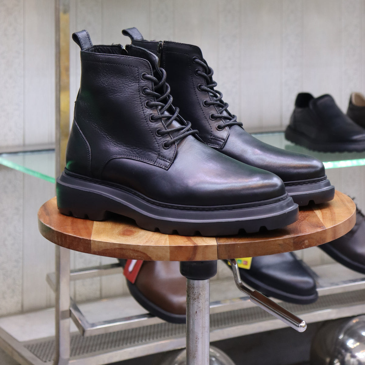 Bottine en Cuir Noir Homme – Sefrou