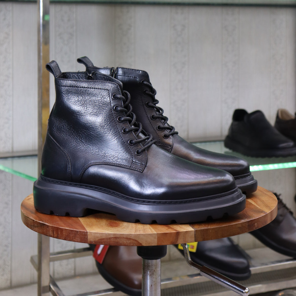 Bottine en Cuir Noir Homme – Sefrou