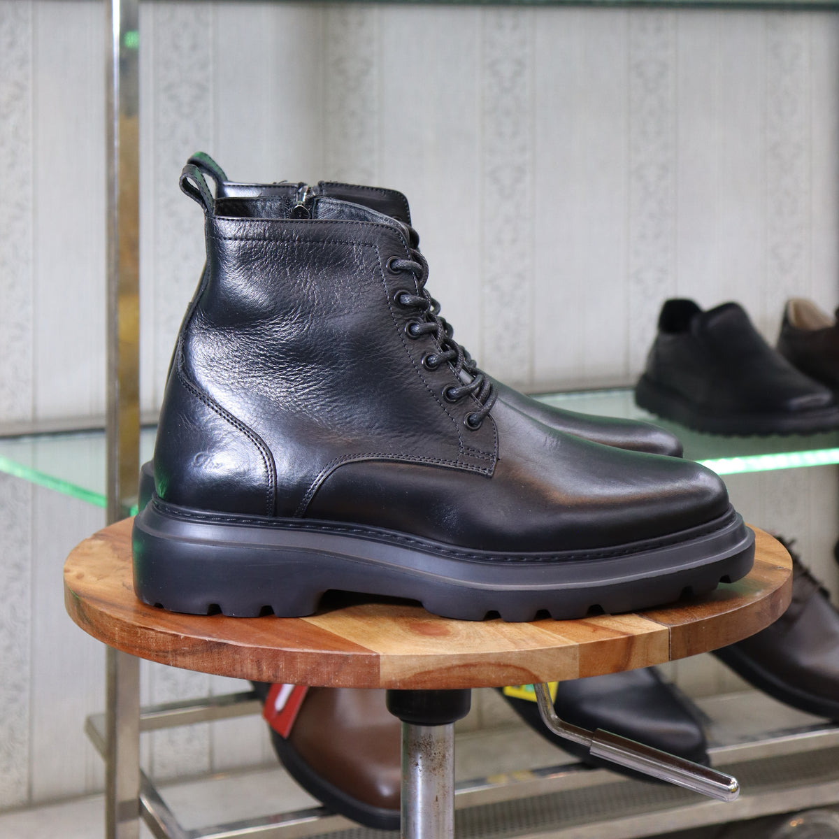 Bottine en Cuir Noir Homme – Sefrou