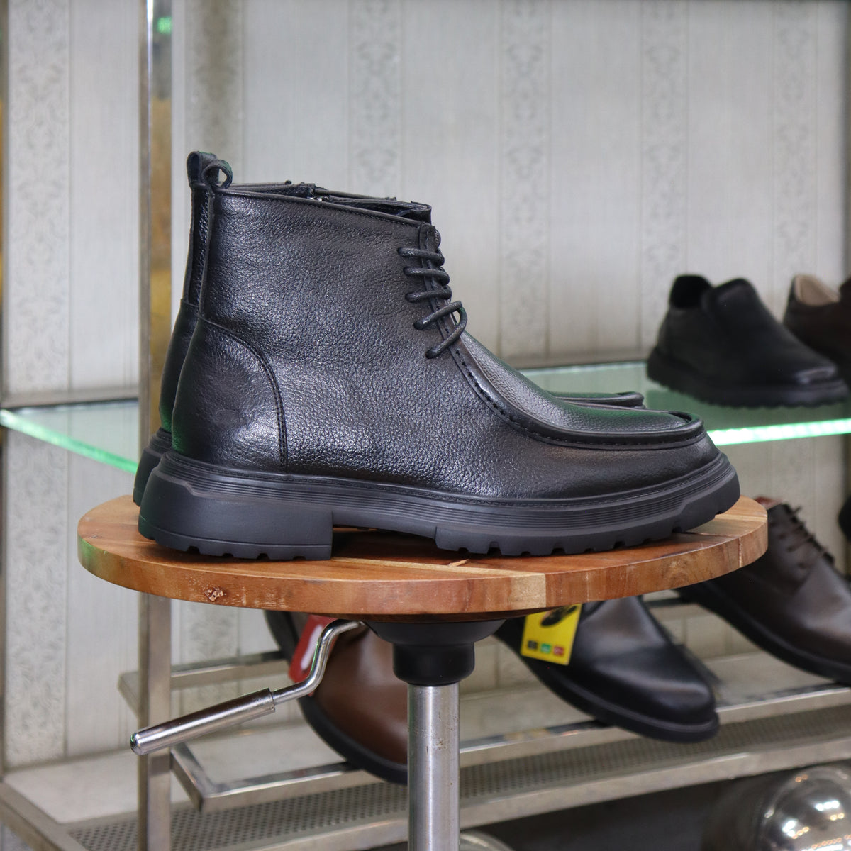 Bottine en Cuir Noir Hommes – Imlil