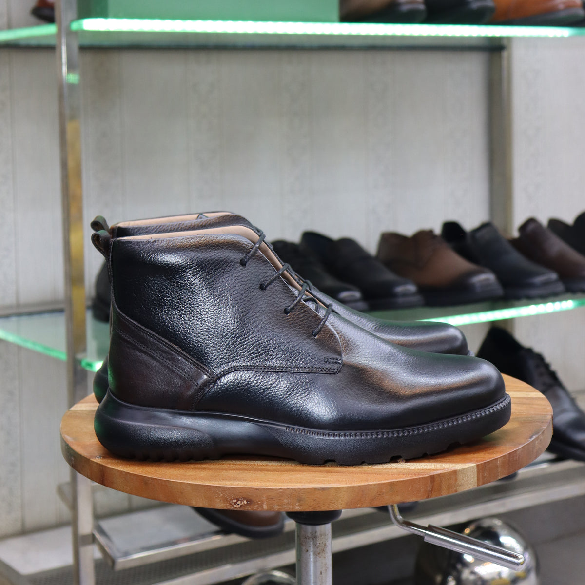 Bottine en Cuir Noir Hommes – Sart