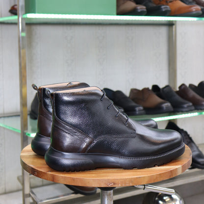 Bottine en Cuir Noir Hommes – Sart