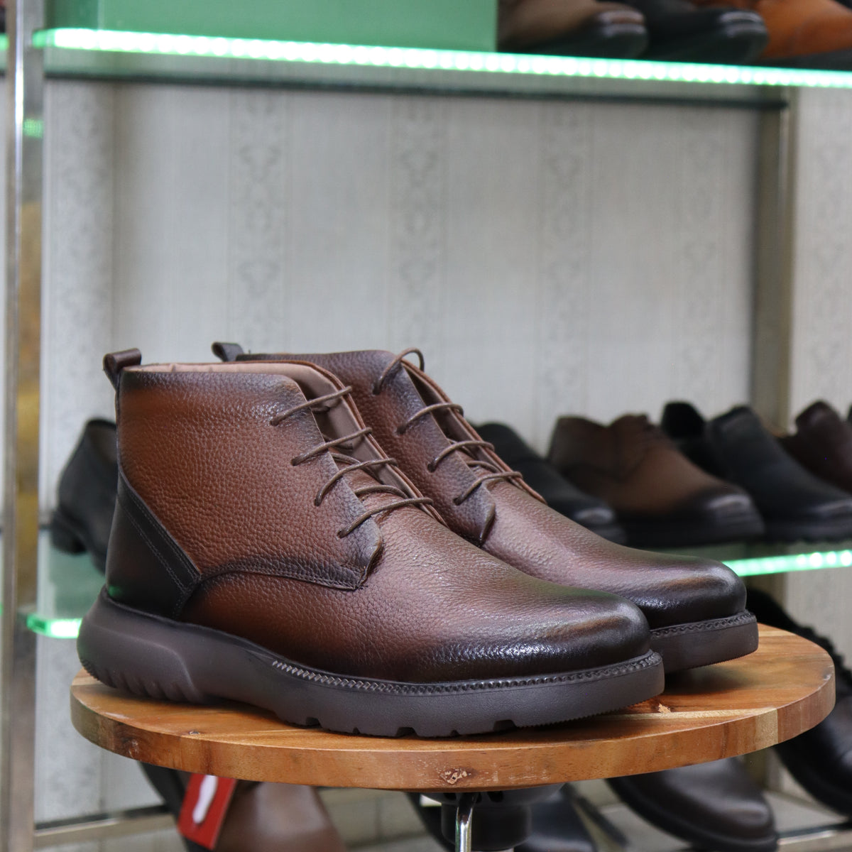 Bottine en Cuir Tabac Hommes – Sart