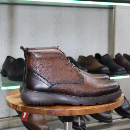 Bottine en Cuir Tabac Hommes – Sart