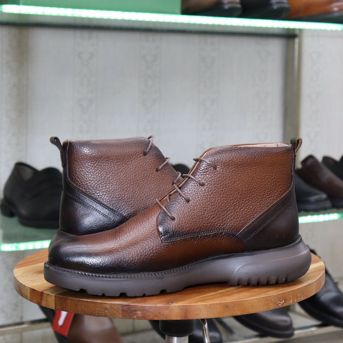 Bottine en Cuir Tabac Hommes – Sart