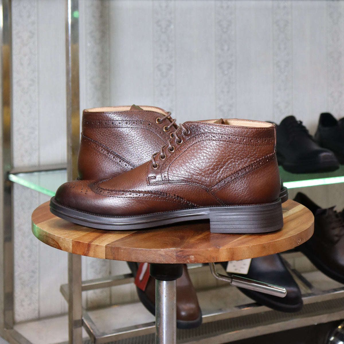 Bottine en Cuir Tabac Hommes – Aknoul
