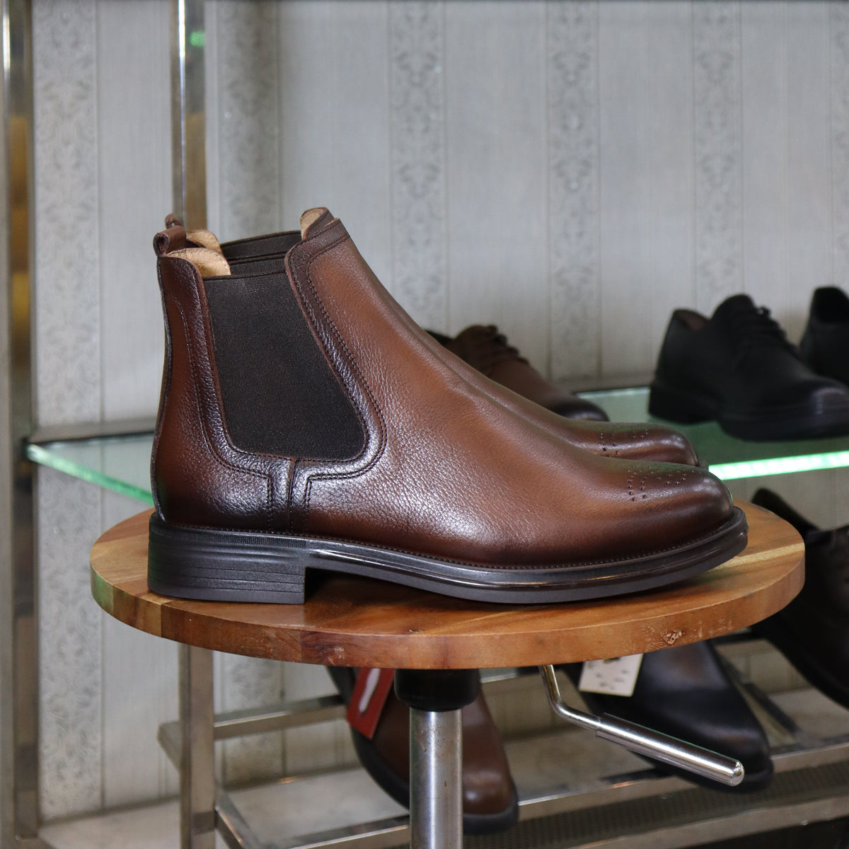 bottines Chelsea en Cuir Tabac Hommes – Azemmour