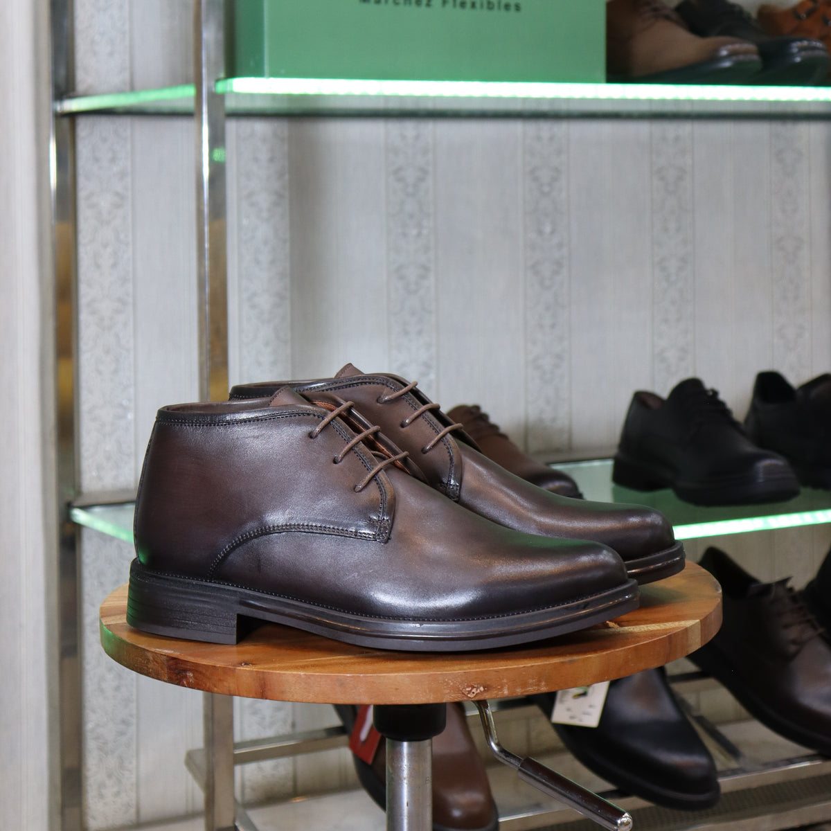 Bottine en Cuir Marron Hommes – Skoura