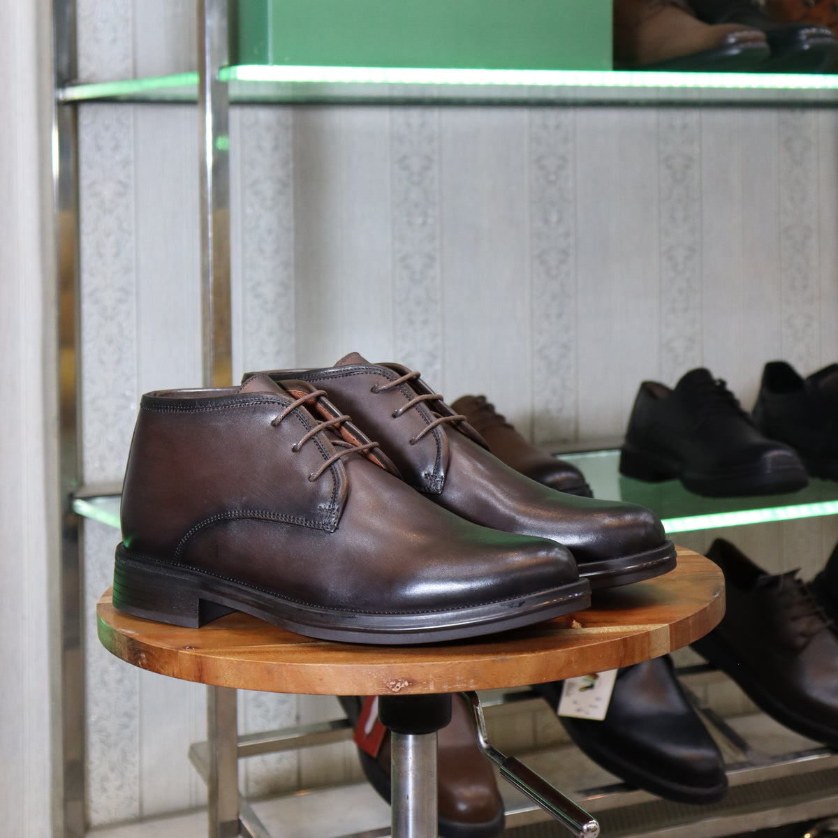 Bottine en Cuir Marron Hommes – Skoura