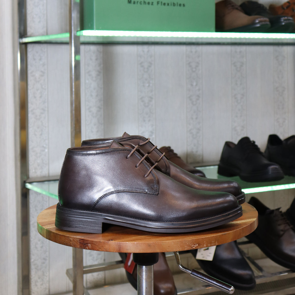 Bottine en Cuir Marron Hommes – Skoura