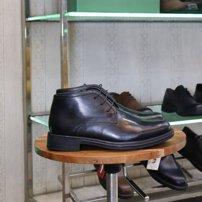Bottine en Cuir Noir Hommes – Skoura