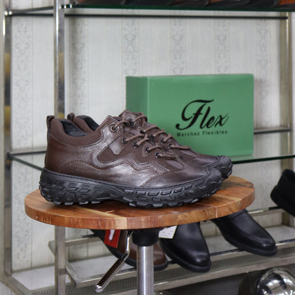 Basket En Cuir Marron Pour Hommes - Everest