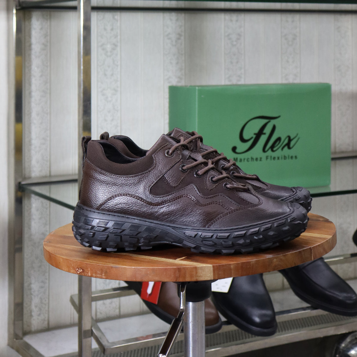 Basket En Cuir Marron Pour Hommes - Everest