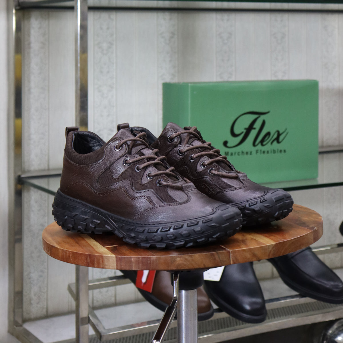 Basket En Cuir Marron Pour Hommes - Everest