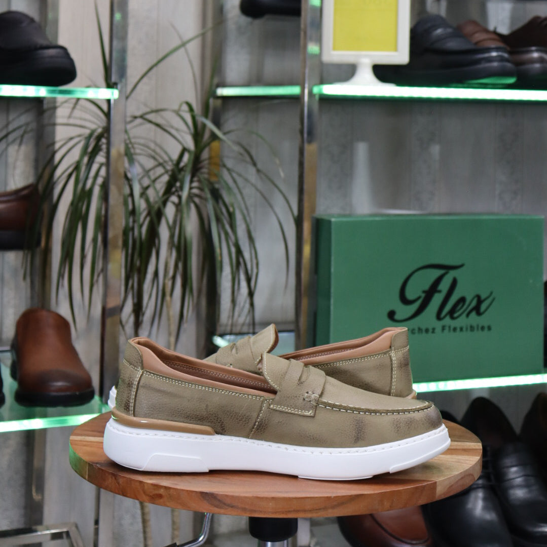 Mocassin  Beige En Cuir  Julien