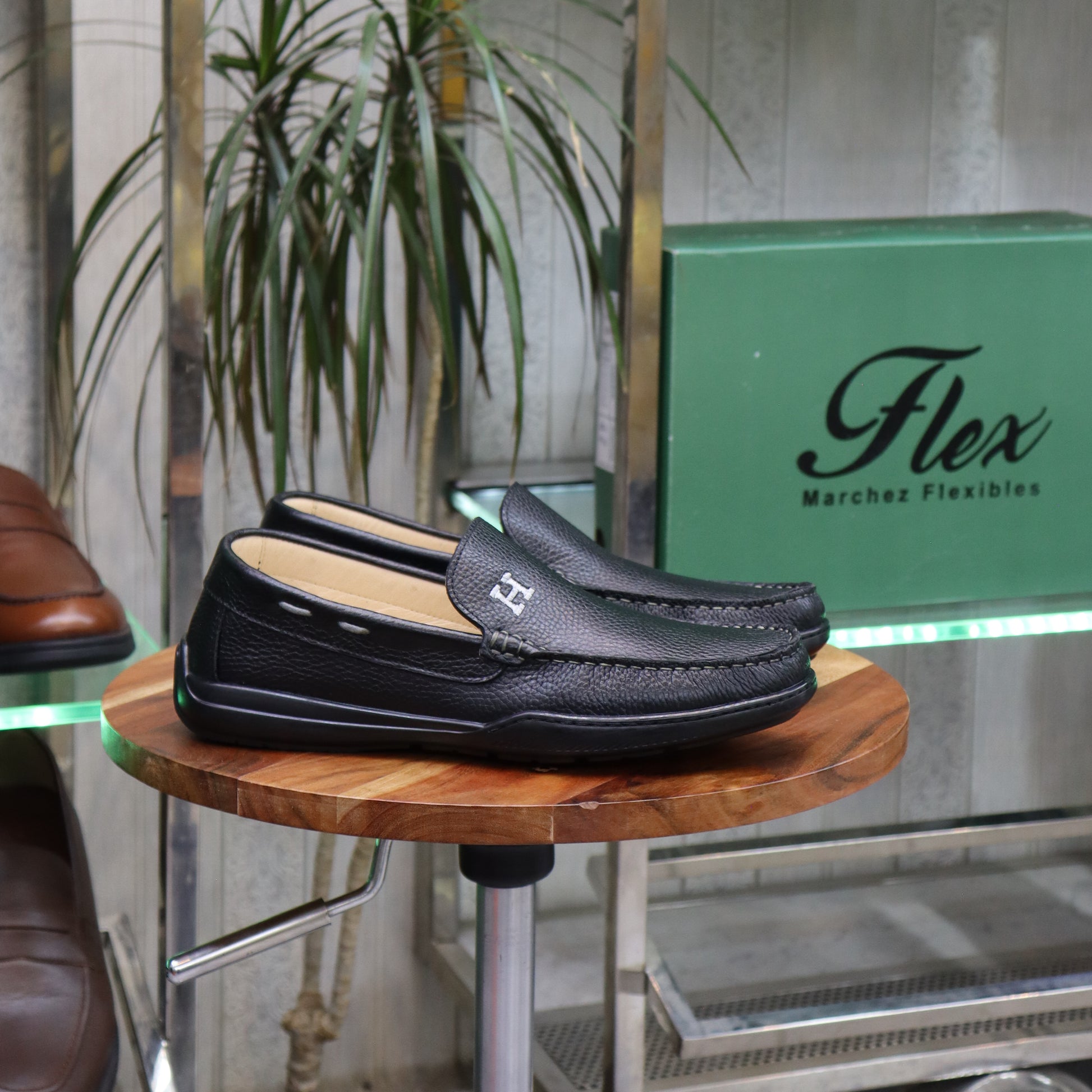 Mocassin En Cuir  Noir -  Lennox