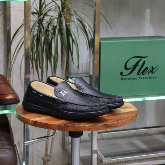 Mocassin En Cuir  Noir -  Lennox
