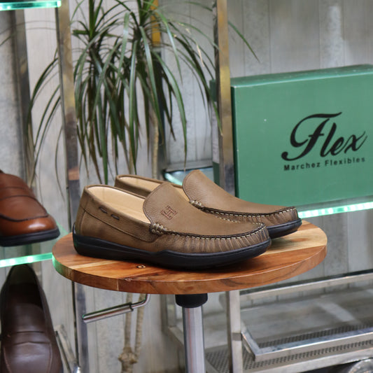 Mocassin En Cuir Biege -  Lennox