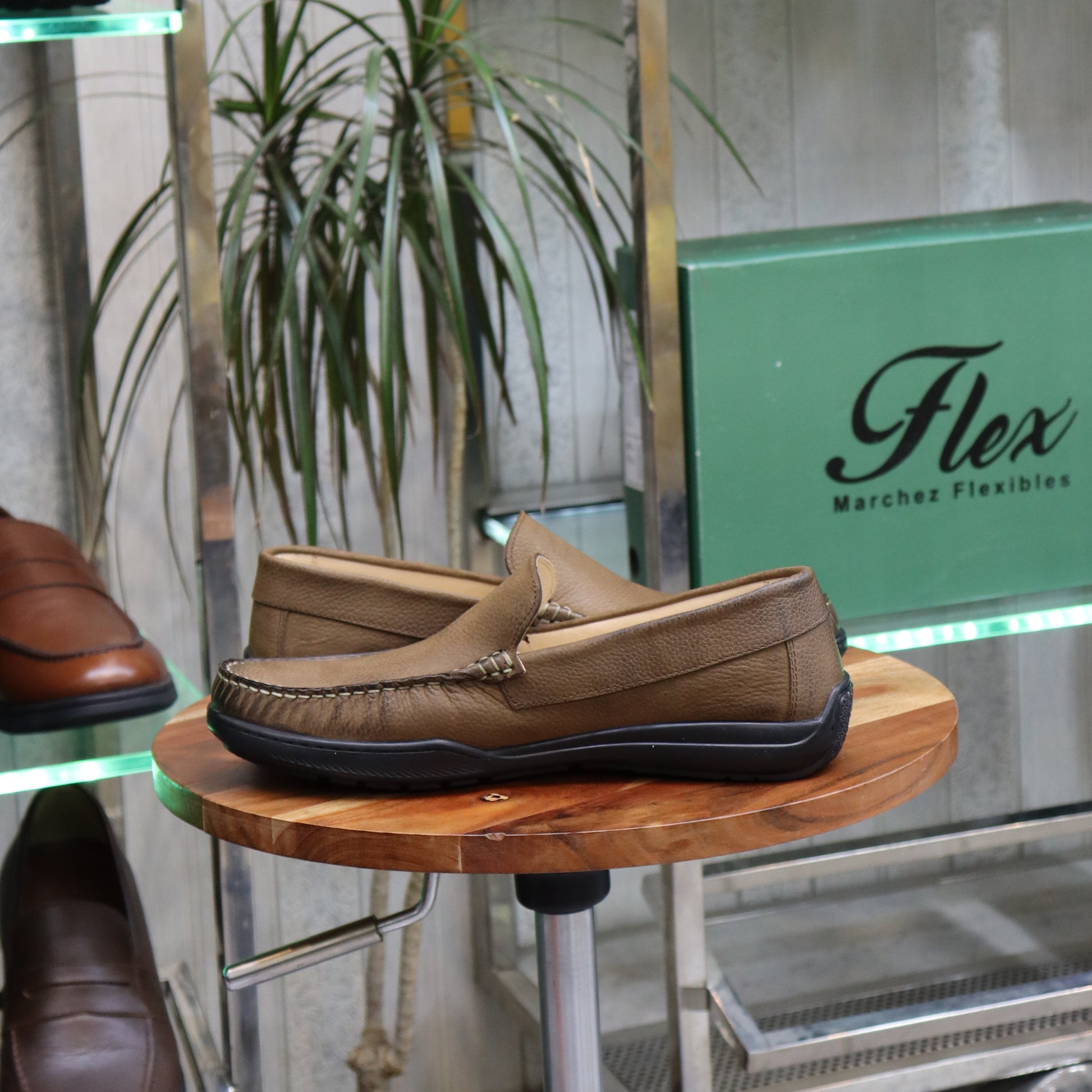 Mocassin En Cuir Biege -  Lennox