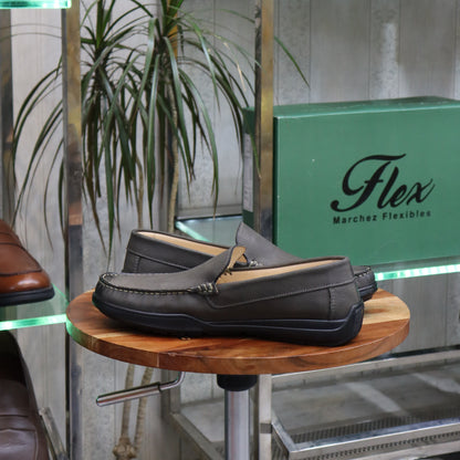 Mocassin En Cuir Gris -  Lennox