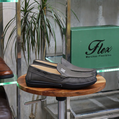 Mocassin En Cuir Gris -  Lennox