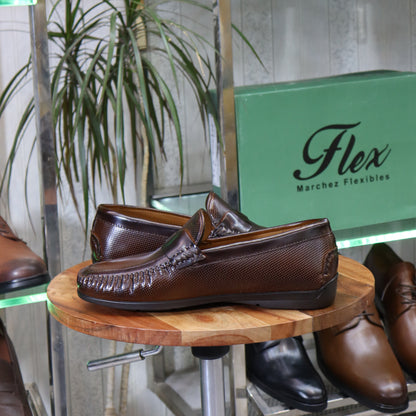 Mocassin En Cuir Marron-  Lucien