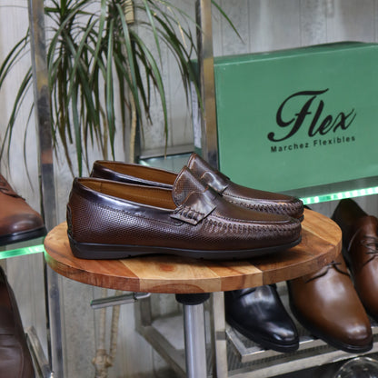 Mocassin En Cuir Marron-  Lucien