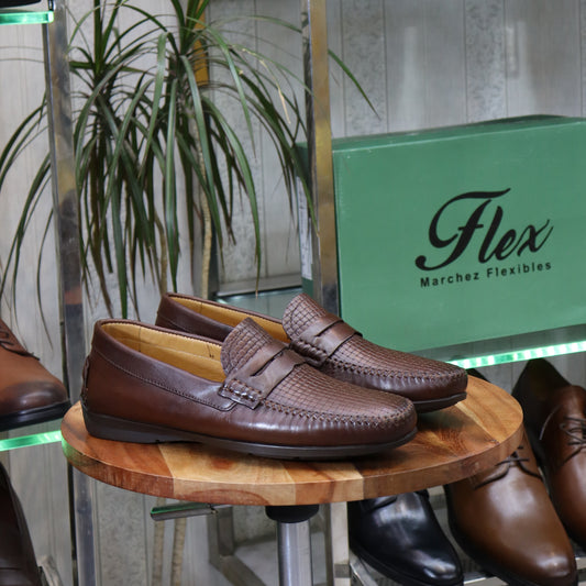 Mocassin En Cuir Marron-  Solal
