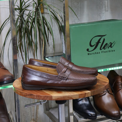 Mocassin En Cuir Marron-  Solal