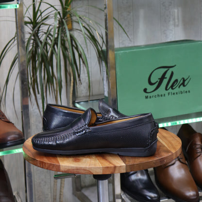 Mocassin En Cuir Noir - Lucien