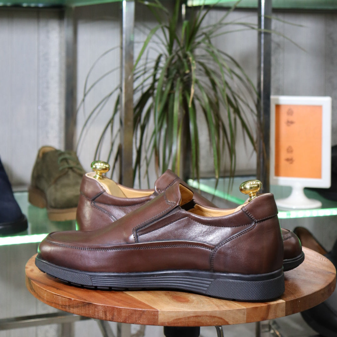 Mocassin  En cuir marron pour homme - Élégance et confort