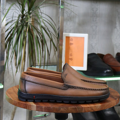 Mocassin  En cuir marron pour homme - Élégance et confort