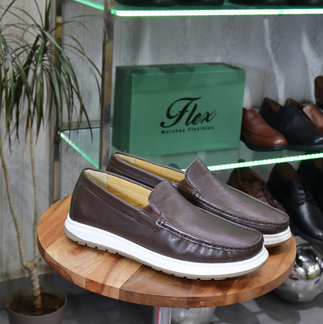 Mocassin  Marron En Cuir Saul