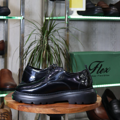 Mocassin Noir En Cuir Démasquable  Aristide