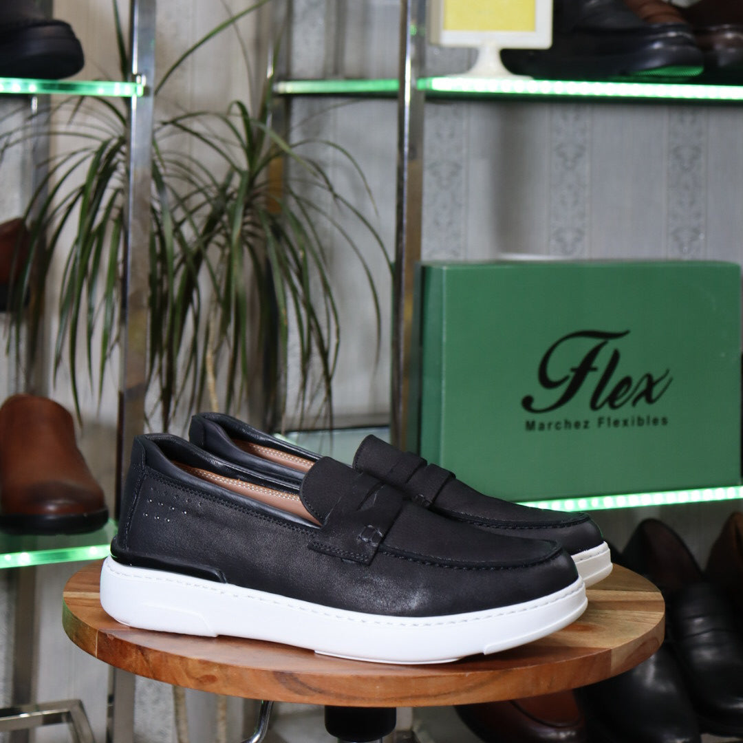 Mocassin  Noir  En Cuir  Julien