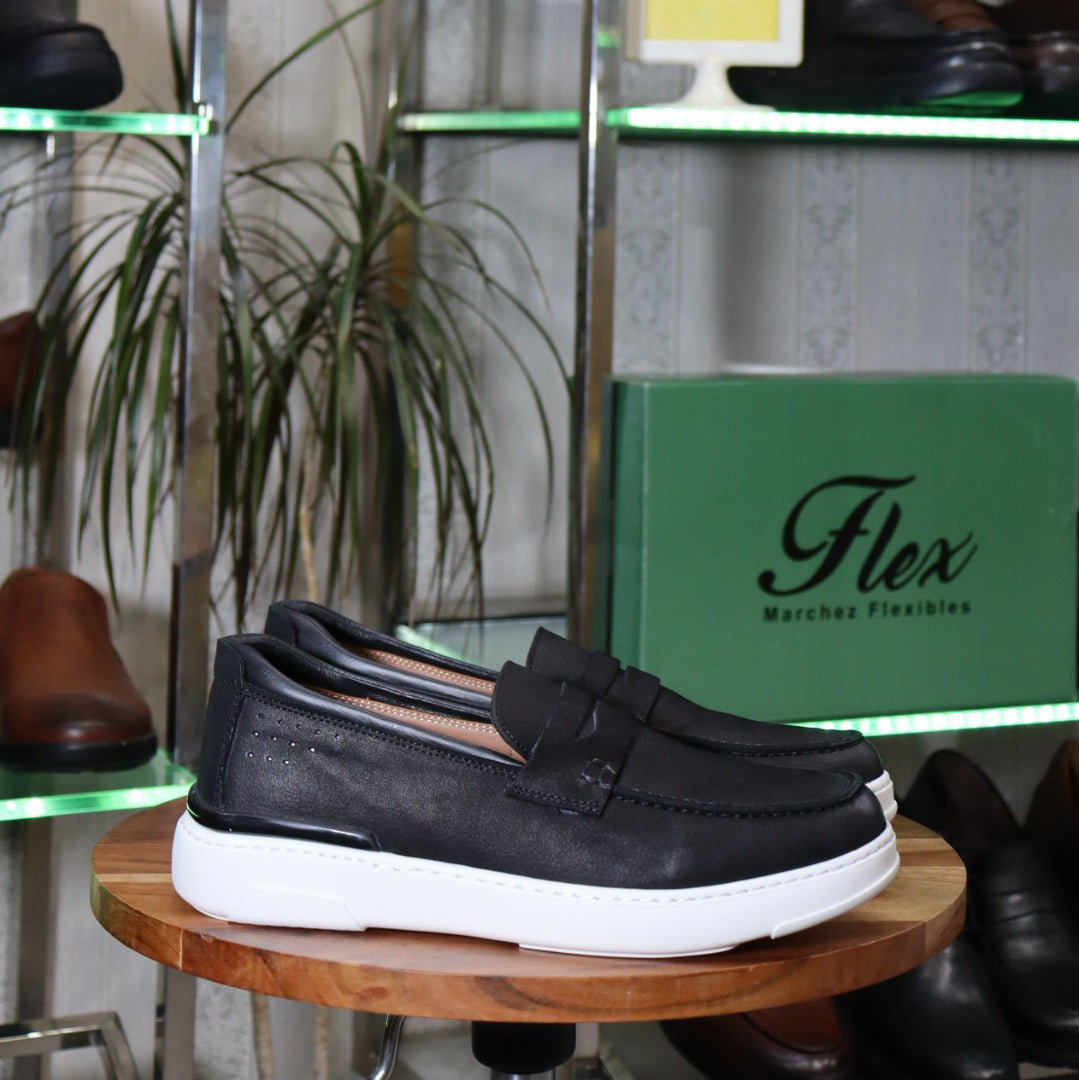 Mocassin  Noir  En Cuir  Julien